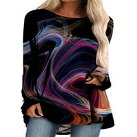 Блуза с дълъг ръкав пуловер туника с дълъг ръкав-Ф 3хл