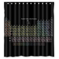 Мохома периодична таблица на химичните елементи душ завеса Водоустойчив Полиестерен плат душ завеса Размер