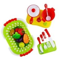Playworld Kitchen Connection Преструвайте се храни за зеленчуци - многоцветна кошница - многоцветна