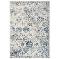 Медисън Джудит, затруднен килим, бяло кралско синьо, 6'7 9'2