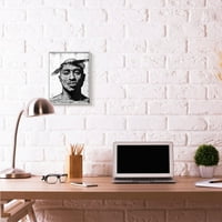Ступел Индъстрис Тупак Западен бряг 2пак известни хора портрет Грей Ферма Рустик рамкирани стена изкуство от Нийл Шигли