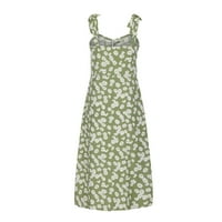 Време и Tru Maxi, ежедневни рокли за жени, лято, зелено, женски френски реколта дантела рокля Polka dot плисирана странична цепка midi