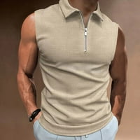 Дакиан Мъжки поло ризи клирънс мода личност мъже случайни тънък къс ръкав печат т къс ръкав изненадващ яка блуза & риза ризи За Мъже клирънс Каки 4