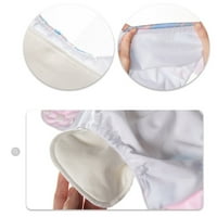 Worallymy памперс 4pc комплект миеща се и многократна употреба на екологична пелена Нова печат, регулируем бебешки памперс капак