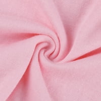 Дамски блузи ежедневни ризи блузи мода хлабав кръг врата Пуловер Дънно учител ден сладък печат къс ръкав Топ Розово