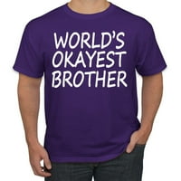 Най-добре в света брат подарък хумор за мъже графична тениска, Хедър Грей, малък
