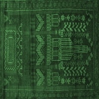 Ahgly Company Indoor Square Persian Emerald Green Традиционни килими, 6 'квадрат