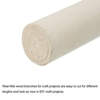 Uxcell дървени пръчици, дървени занаятчийски занаяти 0,6 до 1,2 Diam White Wood Log Stick For Craft Project, Pack