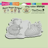 Stampendous House Mouse Cling Stamp -strawberry Wish