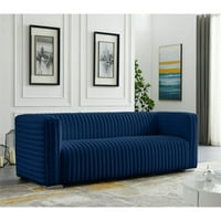 Меридиански мебели Ravish Navy Velvet диван