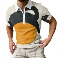Мъжки поло ризи с къс ръкав запушване на яка лятна мода отпечатани ежедневни ризи с цип тенис многоцветни L, XL, XXL, XXXL, XXXXL, XXXXXL