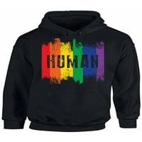 Неудобни стилове човешки унизинг качулка гей гордост флаг качулка за него човешки пуловер за приятел Rainbow lgbtq дрехи гей права гей дами качулка гей флаг дъга гей качулка гей знаме пуловер
