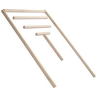 Дървени пръчки за дюбели 1 × дюбели Недовършени пръчки- за дървообработка и направете DIY занаяти