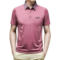 Мъжки ризи с къс ръкав редовно прилепнали ежедневни бизнес ризи за голф за мъже мъжки риза с дълъг ръкав мъже тениска