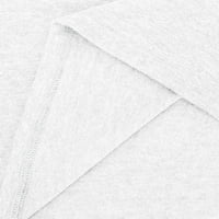Tklpehg дамски върхове с дълъг ръкав v-образно студено рамо върхове Коледни лосове графични върхове Небрежни удобни коледни ризи A-White L