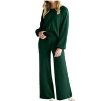Puntoco Plus размер Разчистване на дълги ръкави Женски универсален дълъг ръкав Разхлабени панталони за жени Зелени 8