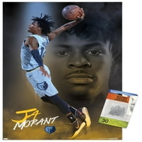 Memphis Grizzlies - Плакат за стена Ja Morant с pushpins, 14.725 22.375