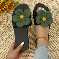 dmqupv неплъзгащи чехли жените джапанки отворени пръсти цветя Бохемски сандали ежедневни обувки лято плаж жените къщи хруптове обувки зелени 8