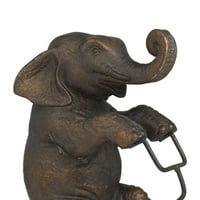 5 14 бронзова Полистонова скулптура на слон с велосипед