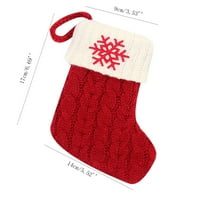 Женски чорапи Просверие коледно писмо отпечатано чорапи за вълна висулка Коледна украса за подарък чанти за чорапи Клони
