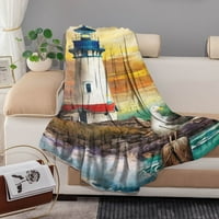 Одеяла и хвърляния на Деня на независимостта отпечатан фланелен одеяло сгъстяване на климатик офис спален одеяло