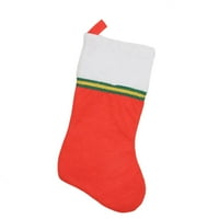 16.25 традиционно червено-бяло коледно чорапче с панделка