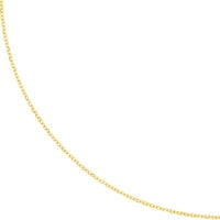 10К жълто злато 16 Д с отворена Кабелна верига огърлица в Омар заключване-жени