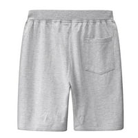 Мъжките нови летни ежедневни шорти модерни разхлабени чисти памучни цветове къси панталони