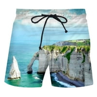 Мъжки дъски къси панталони Цвете плаж Небрежен лек теглене плувни шорти за мъже