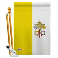 Breeze Decor BD-CY-HS-108106-IP-BO-D-US13-BD In. Vatican City Flags of the World Nationality Impression