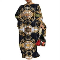 Женски ок за ший за дълъг ръкав етническа макси рокля вечер бохемска кафтанска рокля
