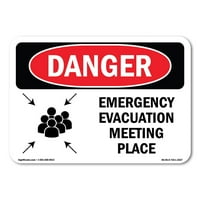Опасен знак - място за срещи за аварийни евакуации