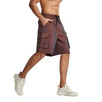 Jsaierl Men's Drawstring Cargo Shorts Мулти-джобни шорти за работно облекло свободни годни за джогинг Атлетични пет панталони