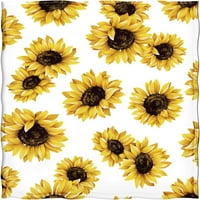 Слънчогледи подаръци Хвърлете одеяло за жени - Дневна домашна спалня декор, мека размита жълта цветна печат плюшени одеяла за диван диван легло за рожден ден бял близнак 60 x80