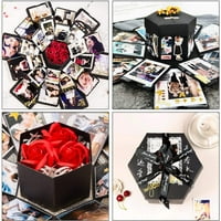 Кутия за експлозия, бележник, фотоалбум Бо за рожден ден, годишнина, сватба, Свети Валентин, Ден на майката, Ден на бащата и Коледа