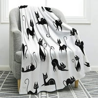 Дърво котка хвърля одеяло сладко меко уютно цветно одеяло за печат за диван за спалня диван
