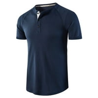 Мъже wagoff polo риза спортни ежедневно топ Хенли Лятна модна тренировка с къс ръкав върхове обикновени ризи модерни плажни стойки яка копче ризи