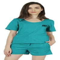 Комплект за нощни дрехи Inkmeso за жени с къси дрехи за сън и топ комплект меки шезлонги