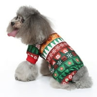 Патио _ ПИЦА_ инц Коледа куче гащеризон домашни Пижами кученце дрехи зима