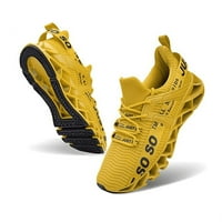 Дишащи обувки за бягане острие върху маратонки мъжки жълти