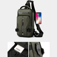 Мъжки многофункционална чанта за рамо, колан за пътуване, ежедневни и модерни, сиви