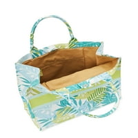Дамска лятна чанта за плажна пазарска чанта, Опалин зелен