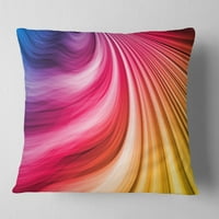 Абстрактни цветни вълни - съвременна възглавница за хвърляне-16х16