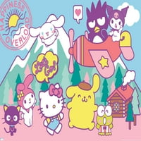 Hello Kitty and Friends - Плакат за стена за претоварване на щастието, 14.725 22.375