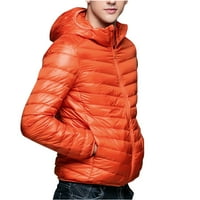 Мъже есен зимен цип руно качулка изтърсва връхни дрехи пуловер блуза палто оранжево