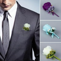 Farfi Fashion Silk Rose Flower Corsage Boutonniere Wedding Bridal Party Decoration