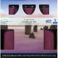 Комплект Свещи С Аромат На Свещи, Пурпурни Пясъци