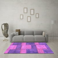 Ahgly Company Indoor Square Paperwork Purple Prisomal Area Rugs, 3 'квадрат