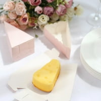 Балсацирк руж Триъгълник хартиена торта филийки кутии с гребена на най -добрите купони за домашни декорации