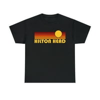 Мъжки Хилтън Глава, Южна Каролина Ретро слънце памук Графична тениска